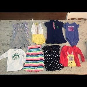 9 month girl lot - includes Polo and others